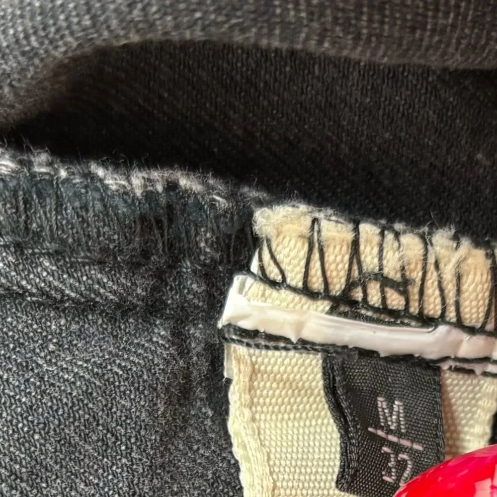Massimo Dutti Black Button up denim jean jacket size medium casual